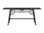 Banc de jardin meuble noire 110x38x46 cm 02 0011843 FDRF62555