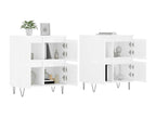 Buffets 2 pièces blanc brillant bois d'ingénierie GEQZ04283
