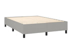 Lit à sommier tapissier avec matelas Gris clair 140x200cm Tissu AHUN45432