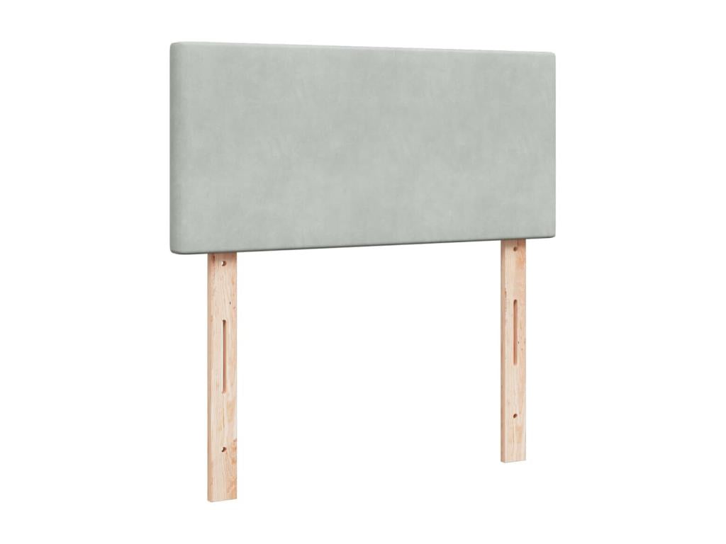 Sommier à Chicyla de lit et matelas Gris clair 90x190 cm Velours DJTM55667