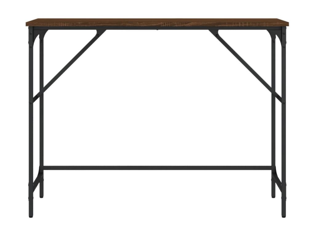 Table console chêne marron 100x32x75 cm bois d'ingénierie QDKR67956