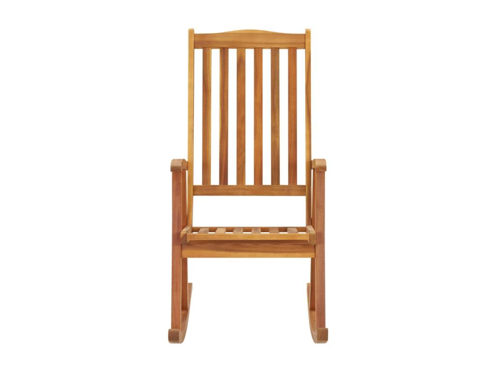 Chaise à bascule avec coussins Bois d'Meublori massif