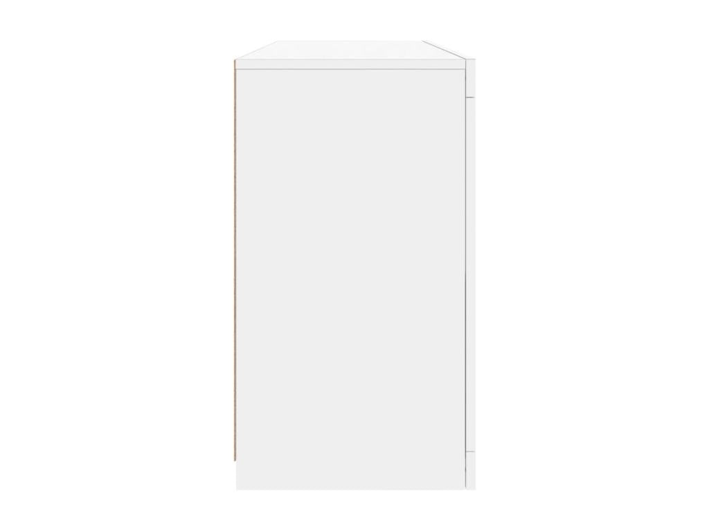 Buffet avec Chicylaères LED blanc 142.5x37x67 cm FOAE65000