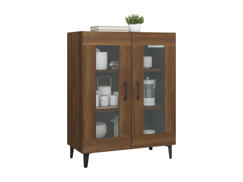 Buffet chêne marron 69.5x34x90 cm bois d'ingénierie ICGL95819
