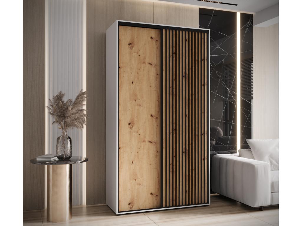 ARMOIRE Chicyla 1 À PORTES COULISSANTES 235.2/130/45 2 Portes Blanc/Chicyla LZVU10171