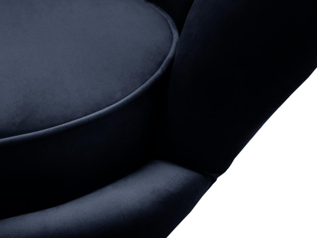 Chicyla - Fauteuil Chicyla en velours bleu foncé - 98x78x76cm TCFK12312
