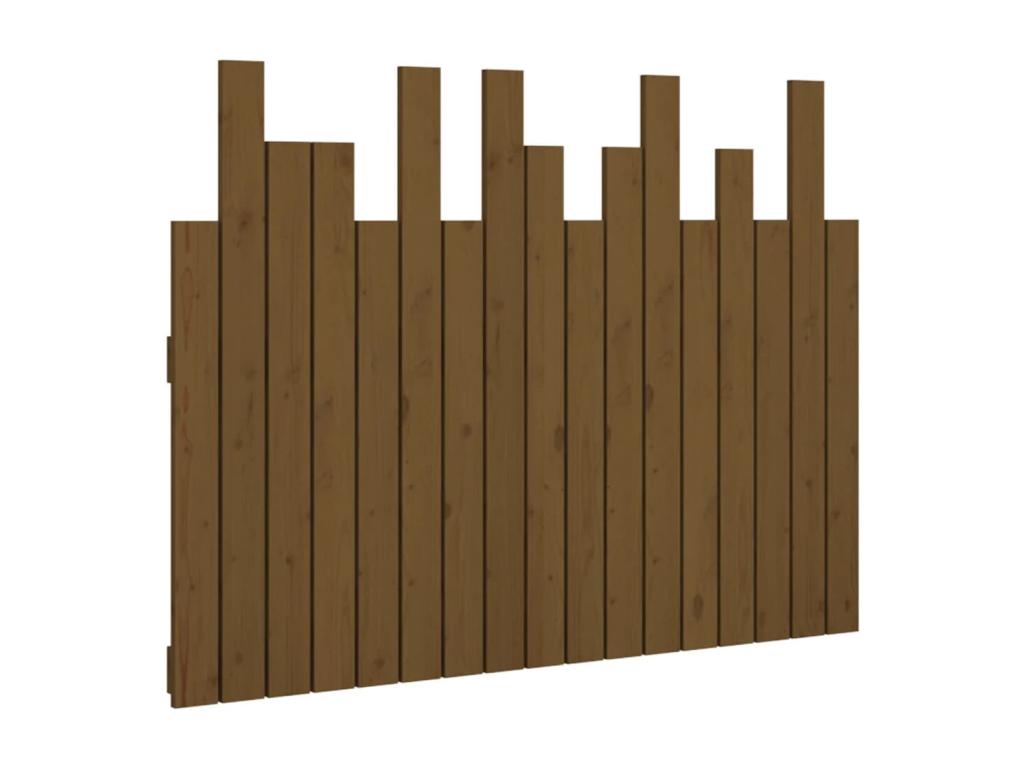 Tête de lit murale Marron miel 108x3x80 Bois massif de pin RSMT71662