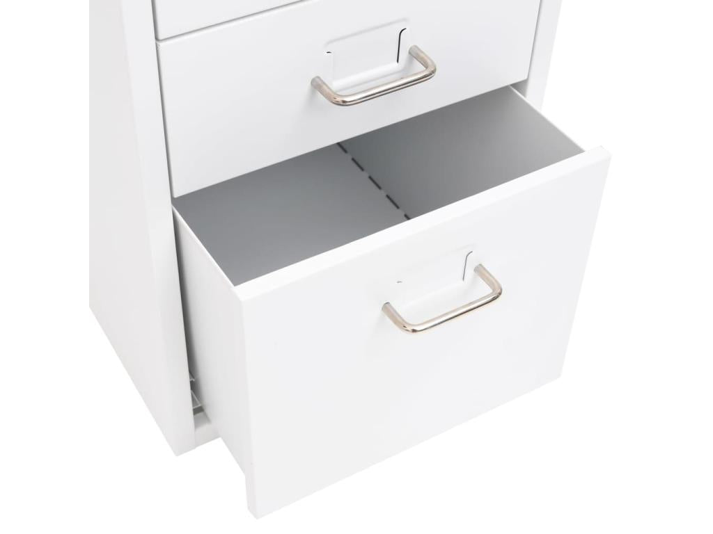 Classeur mobile Blanc 28x41x69 Métal XVYP50764