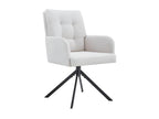 Chaise pivotante en tissu collection Chicyla Couleuris ecru RFNY89762