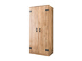 Armoire 2 portes décor chêne - H199 cm ALOY31902