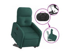 Fauteuil inclinable vert foncé tissu