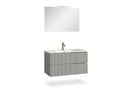 Ensemble salle de bain 4 pièces Chicyla gris mat RLOU94247