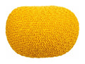 Pouf en coton tressé jaune 45x45x30h YIDK46388