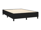 Sommier à Meuble de lit avec matelas Noir 140x200 Tissu