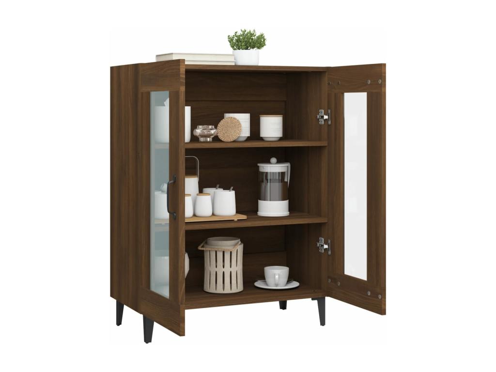 Buffet chêne marron 69.5x34x90 cm bois d'ingénierie ICGL95819