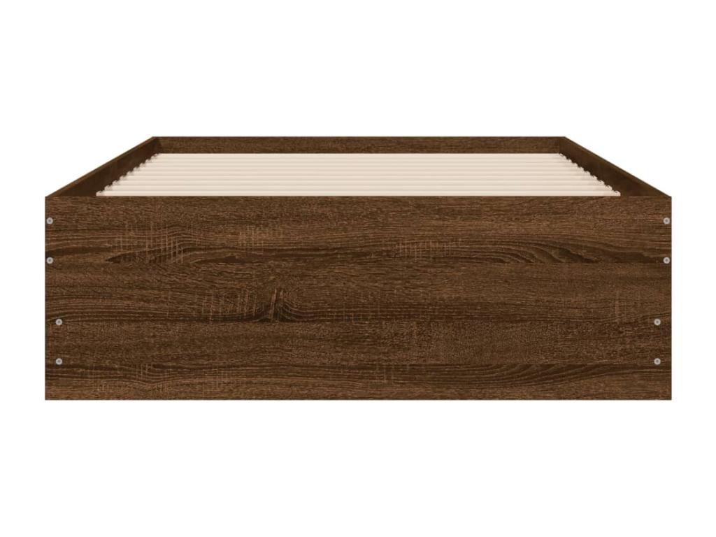 Cadre de lit avec tiroirs sans matelas chêne marron 90x190 cm DZOC50221