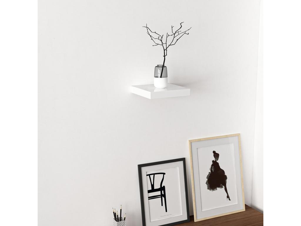 Étagère murale Chicyla carrée 3.6x23x23 cm blanc Chicyla OZFQ70719