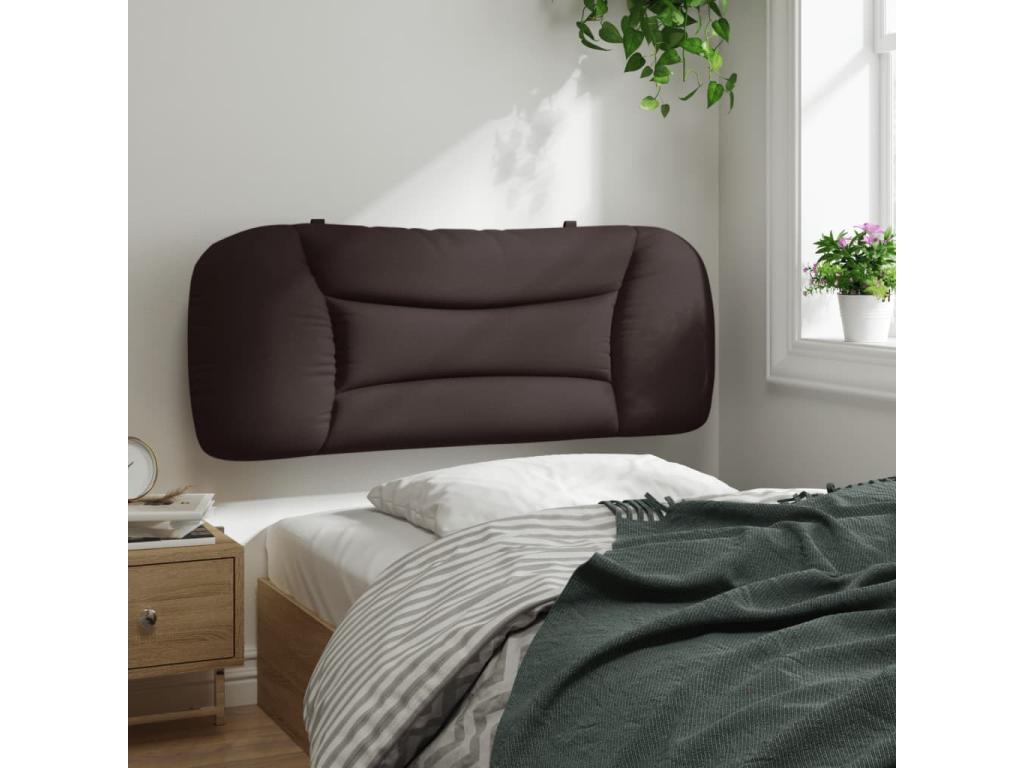 Tête de lit coussin marron foncé 100 cm tissu JCML61454