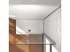 Chicyla paroi de douche à l'italienne 60x200cm Profilé en aluminium chromé en 8mm verre anticalcaire sans receveur HKUS08720