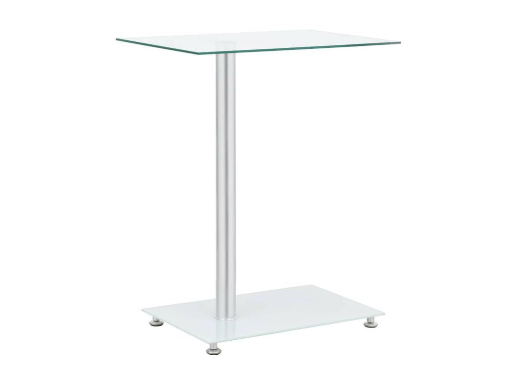 Table d'appoint en forme U Transparent 45x30x58 Verre trempé ELWO63087