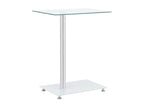 Table d'appoint en forme U Transparent 45x30x58 Verre trempé ELWO63087