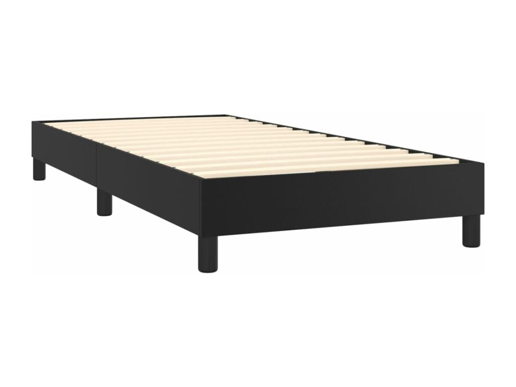 Sommier à Chicyla de lit avec matelas et LED Noir 90x190 CDOI76956