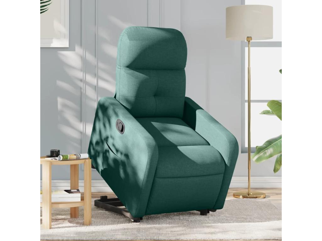 Fauteuil inclinable vert foncé tissu