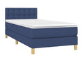 Lit à sommier tapissier avec matelas Bleu 100x200 cm Tissu XGJP30912