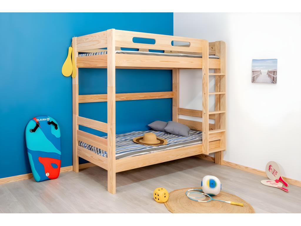 lit superposé séparable en pin massif néo - bois naturel VRTP19112