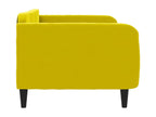 Lit de repos jaune 90x200 velours GEDJ17147