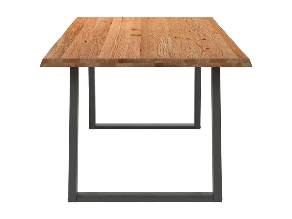 Table à manger marron clair 200x100x74 cm bois de chêne massif BYIZ90265