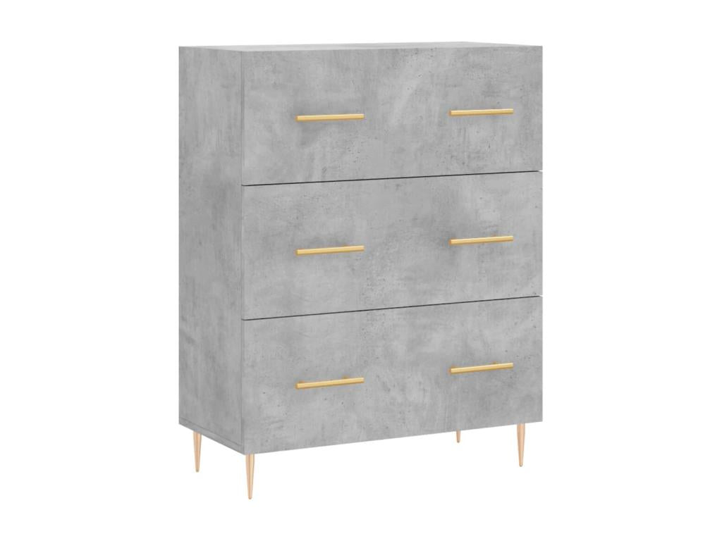 Buffet gris béton 69.5x34x90 cm bois d'ingénierie HHHK48413