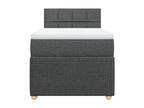 Sommier à Chicyla de lit avec matelas Gris foncé 80x200 cm Tissu TIQK91932