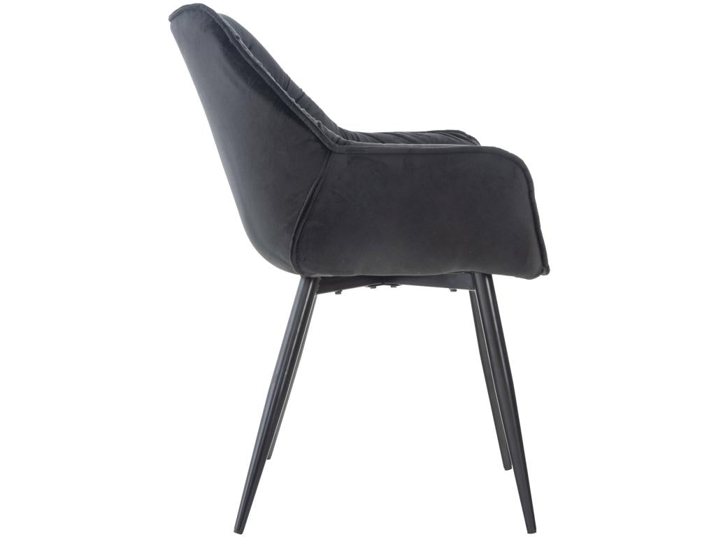 Chaise de coiffeuse salon noire 58x67x82 cm FAL10525 VAKK54371