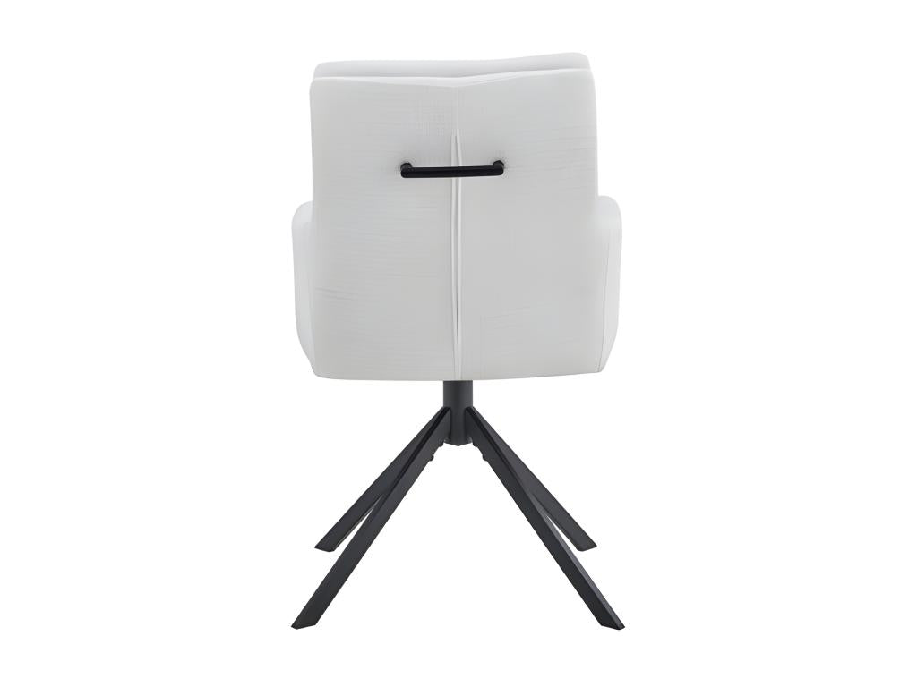 Chaise pivotante en tissu collection Chicyla Couleuris ecru RFNY89762