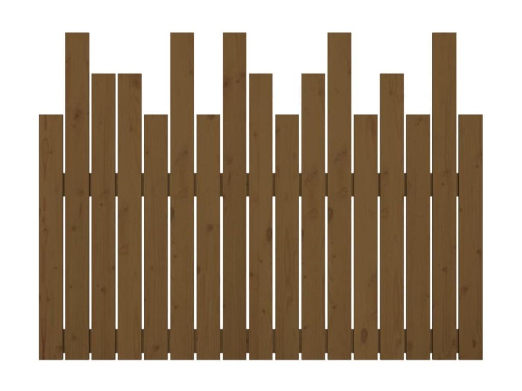 Tête de lit murale Marron miel 108x3x80 Bois massif de pin RSMT71662