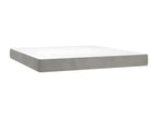Lit à sommier tapissier et matelas Gris clair 160x200 Velours 2 NSZC53031