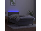Sommier à Laviecasa de lit et matelas et LED Gris clair 90x190 IGKP56903