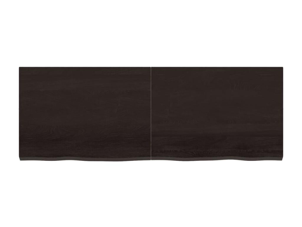 Étagère murale marron foncé bois chêne massif traité PFBZ15959