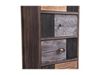 Chiffonnier Laviecasa avec 5 tiroirs commode en bois de paulownia style vintage ethnique bohême avec gravures PSOM34711