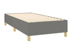 Lit à sommier tapissier avec matelas Gris foncé 80x200 cm Tissu