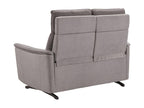 Chicyla - Canapé Fixe 2 Places Tissu Gris Clair Chiné 2 Tons AIDS37506