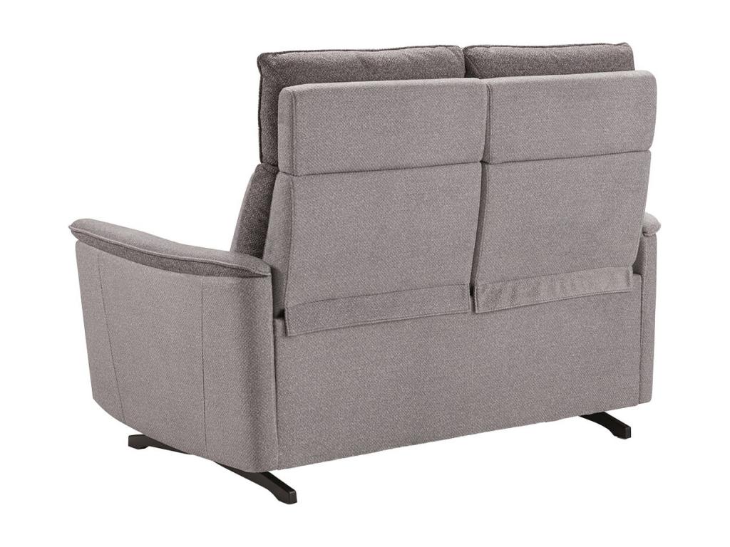 Chicyla - Canapé Fixe 2 Places Tissu Gris Clair Chiné 2 Tons AIDS37506