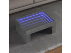 Table basse avec LED infini gris béton 70x50x30 cm PRRC20779