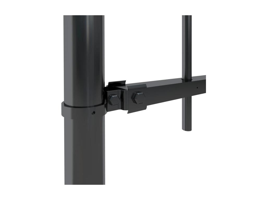 Clôture de jardin avec dessus en lance Acier 8.5x0.8 m Noir HQHM21889