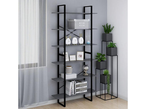 Armoire haute Gris 100x30x210 cm Bois de pin solide KLDP76155