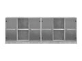 Bibliothèque avec portes gris béton 204x37x75 COAF98942