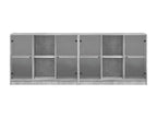 Bibliothèque avec portes gris béton 204x37x75 COAF98942