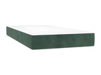 Sommier à Chicyla de lit avec matelas Vert foncé 100x200 ETVY30116
