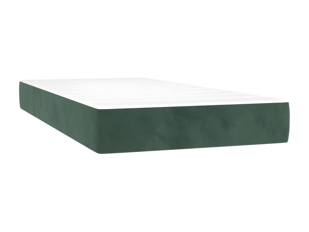 Sommier à Chicyla de lit avec matelas Vert foncé 100x200 ETVY30116